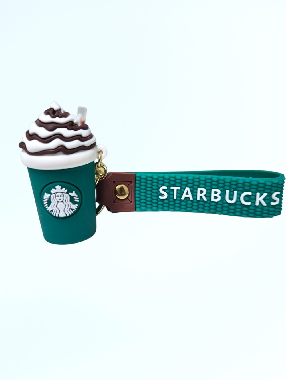 Chocolate Drizzle Frappuccino Bag Charm / Keychain & Matching Strap